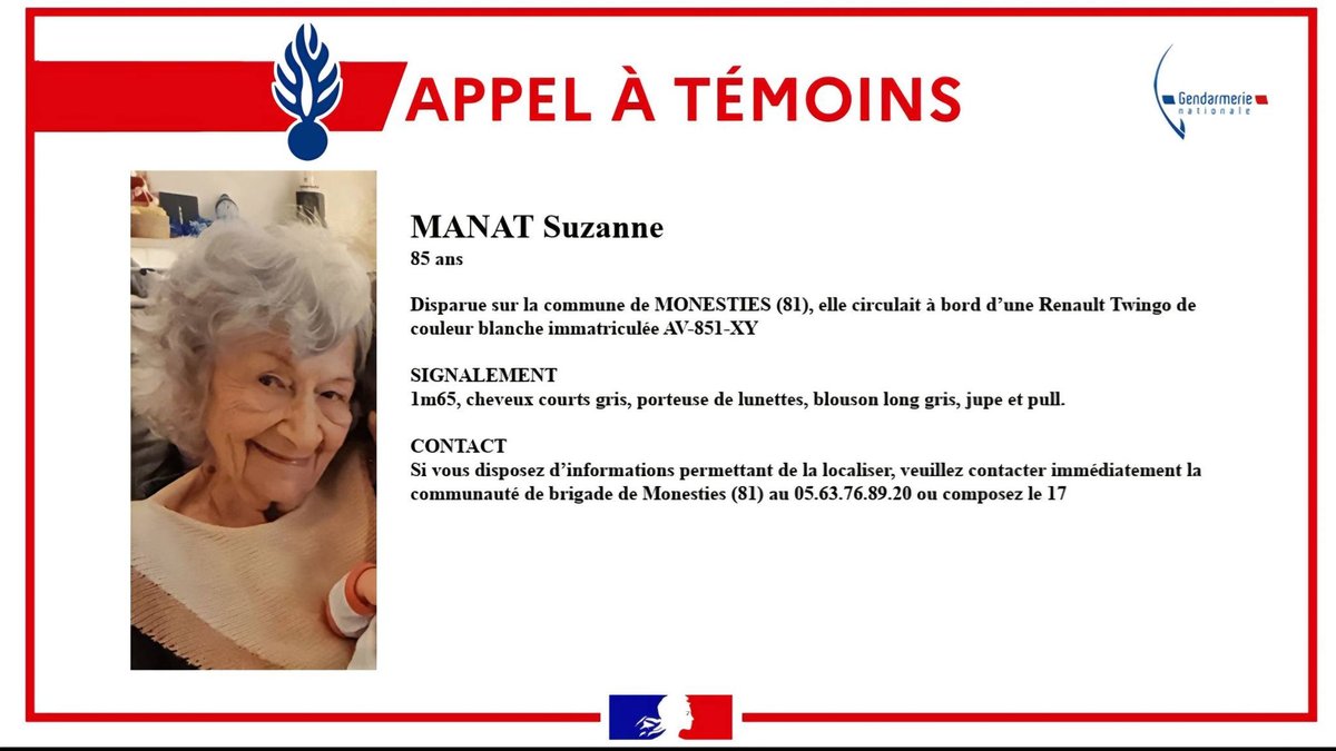 Recherches actives dans le nord du Tarn