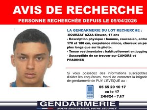 Disparition inquiétante dans le Lot : un adolescent est introuvable depuis deux jours, un appel à témoins lancé