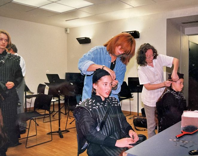 A young Florine, getting ready backstage at the Opéra de Paris.