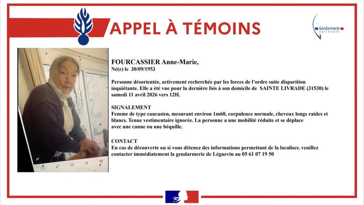 Disparition inquiétante en Occitanie : la gendarmerie lance un appel à ...