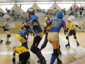 Les chimères à domicile pour défendre leurs chances rollers aux pieds au trophée Chocolatine à Rodez