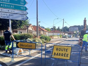 Une canalisation se brise dans cette ville de l'Aveyron, une déviation est mise en place