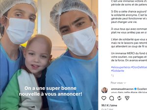 "Il y a des globules blancs, c'est la phrase qu'on attendait" : l'histoire d'Elio, 4 ans et demi avait bouleversé la France, voici des nouvelles du petit garçon sauvé par un donneur anonyme