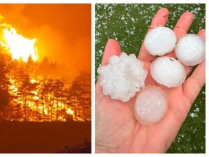 Au sud de la France, l'étrange cohabitation des incendies et d'une goutte froide qui provoque orages et inondations
