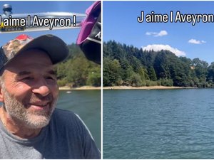 "J'aime l'Aveyron !" : quand Vincent Moscato déclare sa flamme au département, depuis le lac de Pareloup