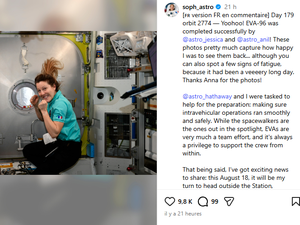 "Le 18 août prochain, ce sera à mon tour de sortir !" : Sophie Adenot première Française à effectuer une sortie dans l'espace : combien de temps va durer sa mission hors de l'ISS ?