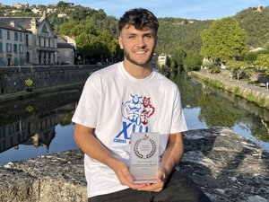 Rugby à XIII : champion d'Europe U19, l'Aveyronnais Louis Tranier vainqueur du trophée Coup de coeur de sa ville