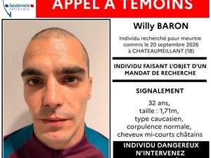 Féminicide dans le Cher : la gendarmerie lance un appel à témoins pour retrouver le principal suspect qui aurait battu sa conjointe à mort