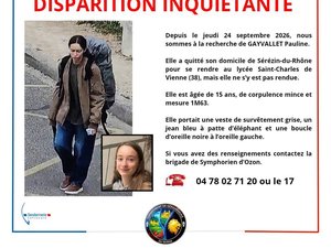 Disparition inquiétante : l'adolescente disparaît sur le chemin du lycée, des images de caméras de vidéoprotection la montrent à 500 km de chez elle, Pauline est introuvable depuis bientôt une semaine
