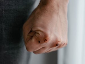 Elle promène son chien avant de quitter avec sa fille un conjoint trop violent, le chien mord une personne âgée, le conjoint est condamné